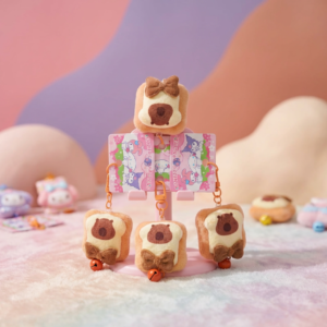 Gantungan Kunci Busa Model Kue Panda