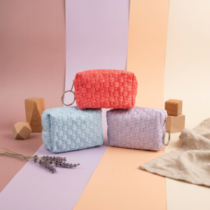 Dompet Pouch Sedang Model Anyaman