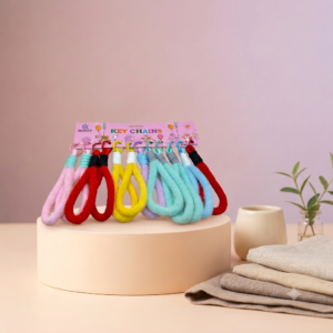 Gantungan Kunci Tali Bulu Aneka Warna